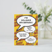 Invitation Carte Postale Amusants Anniversaire Discours Bande dessinée Bull (Debout devant)