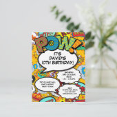 Invitation Carte Postale Amusants Moderne Anniversaire de la fête Comique L (Debout devant)