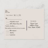 Invitation Carte Postale Ananas Rustique Tropical Hawaiian Wedding RSVP (Dos)