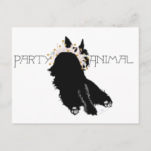 Invitation Carte Postale Animal du parti écossais exhausté