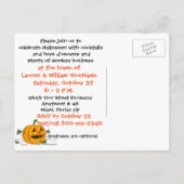 Invitation Carte Postale Animaux de la fête d'Halloween (Dos)