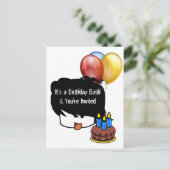 Invitation Carte Postale Anime 3 ans d'anniversaire (Debout devant)