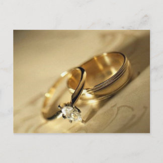 Invitation Carte Postale Anneaux RSVP