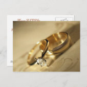 Invitation Carte Postale Anneaux RSVP (Devant / Derrière)