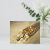 Invitation Carte Postale Anneaux RSVP (Debout devant)