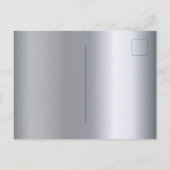 Invitation Carte Postale Anniversaire argent musique métal notes (Dos)