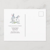 Invitation Carte Postale Anniversaire de Lapin de Printemps (Dos)