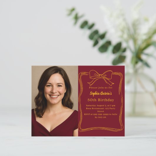 Invitation Carte Postale Anniversaire de l'arc de Bourgogne (Debout devant)