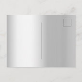 Invitation Carte Postale Anniversaire de mariage de 25 ans floral rose arge (Dos)