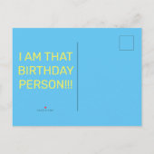 INVITATION CARTE POSTALE ANNIVERSAIRE DE QUELQU'UN (Dos)