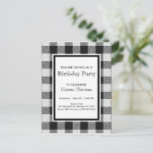 Invitation Carte Postale Anniversaire du buffle noir (Debout devant)