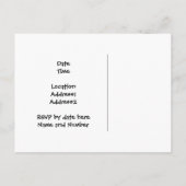 Invitation Carte Postale Anniversaire du paintball bleu (Dos)