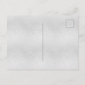 Invitation Carte Postale Anniversaire fête argent rose gouttes ballons fill (Dos)