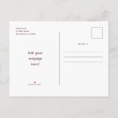 Invitation Carte Postale Anniversaire Licorne Arc-en-Ciel Étoiles Mignonnes (Dos)