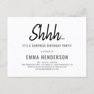 Invitation Carte Postale Anniversaire simple et moderne