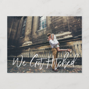 Invitation Carte Postale Annonce chic de mariage à la main Nous nous sommes