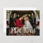 Invitation Carte Postale Annonce de changement de date de mariage au dernie (Devant / Derrière)