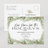 Invitation Carte Postale Annonce de déménagement pour les fêtes de fin d'an (Devant / Derrière)