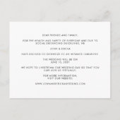 Invitation Carte Postale Annonce de mariage micro moderne avec photo réduit (Dos)