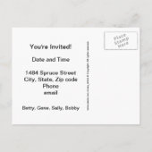 Invitation Carte Postale Annoncer votre événement musical (Dos)