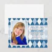 Invitation Carte Postale Annonces photo Jacquard Motif (Devant / Derrière)