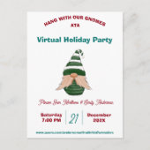 Invitation Carte Postale Aquarelle dessin gnome de Noël Personnalisé (Devant)