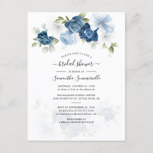 Invitation Carte Postale Aquarelle Floral Élégante Fête des mariées