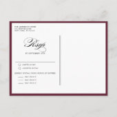 Invitation Carte Postale Aquarelle L'automne fleurit Floral Frame Mariage (Dos)