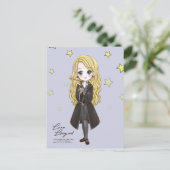Invitation Carte Postale Aquarelle Magique Luna Lovegood (Debout devant)