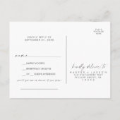 Invitation Carte Postale Aquarelle moderne | Purple Song Request RSVP (Dos)