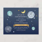 Invitation Carte Postale Aquarelle spatiale Galaxie Baby shower Invitati (Devant)