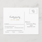 Invitation Carte Postale Aquarelle Succulent Blush Floral Élégant Mariage (Dos)