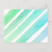 Invitation Carte Postale Aquarelle Turquoise moderne photo fête d'anniversa (Dos)