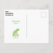 Invitation Carte Postale Aquarelle verte T-Rex Dinosaur fête d'anniversaire (Dos)