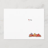 Invitation Carte Postale Arbre de fête de l'Halloween avec oiseaux (Dos)