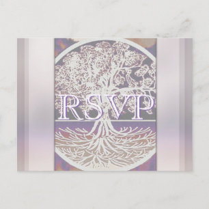 Invitation Carte Postale Arbre de RSVP de la vie