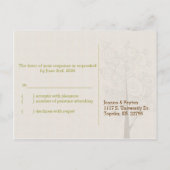 Invitation Carte Postale Arbres Inspirationnels Mariage rustique RSVP (Dos)