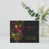 Invitation Carte Postale Arbres Inspirationnels Mariage rustique RSVP (Debout devant)