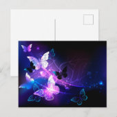 Invitation Carte Postale Arrière - plan avec papillons de nuit (Devant / Derrière)