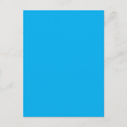 Invitation Carte Postale Arrière - plan bleu cyan solide | Style minimalist (Devant)