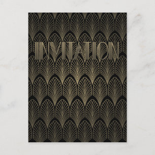 Invitation Carte Postale Art Deco Gatsby Invite