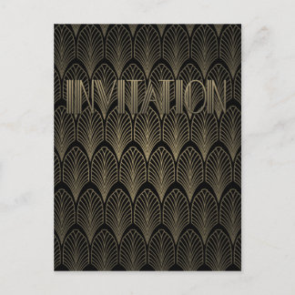 Invitation Carte Postale Art Deco Gatsby Invite