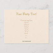 Invitation Carte Postale Art déco tropical ou latino (Dos)