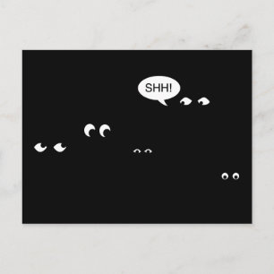 Invitation Carte Postale attente dans l'obscurité : fête surprise !