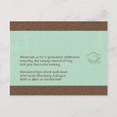 Invitation Carte Postale Augmenter l'invitation de diplômés (Dos)