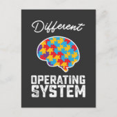 Invitation Carte Postale Autisme Système d'exploitation différent Neurodive (Devant)