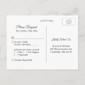Invitation Carte Postale Automne Floral Mason Jar Lights Mariage rustique R (Dos)