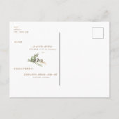 Invitation Carte Postale Automne Foliage Rustique Bridal Showeuse Invitatio (Dos)