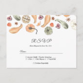 Invitation Carte Postale Automne Moderne Citrouille Colorée (Devant)