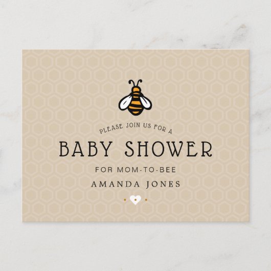 Invitation Carte Postale Baby-Show pour une future maman moderne (Devant)